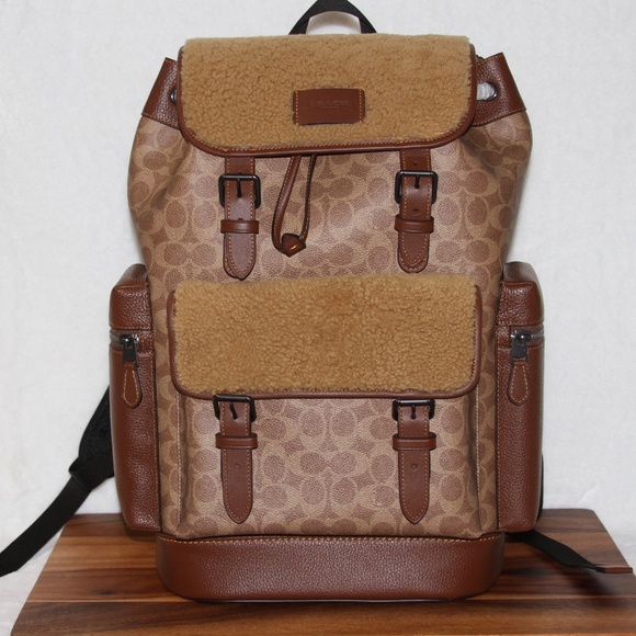 NWT Coach Mens Large Sprint Backpack Signature Canvas - Picture 2 of 4